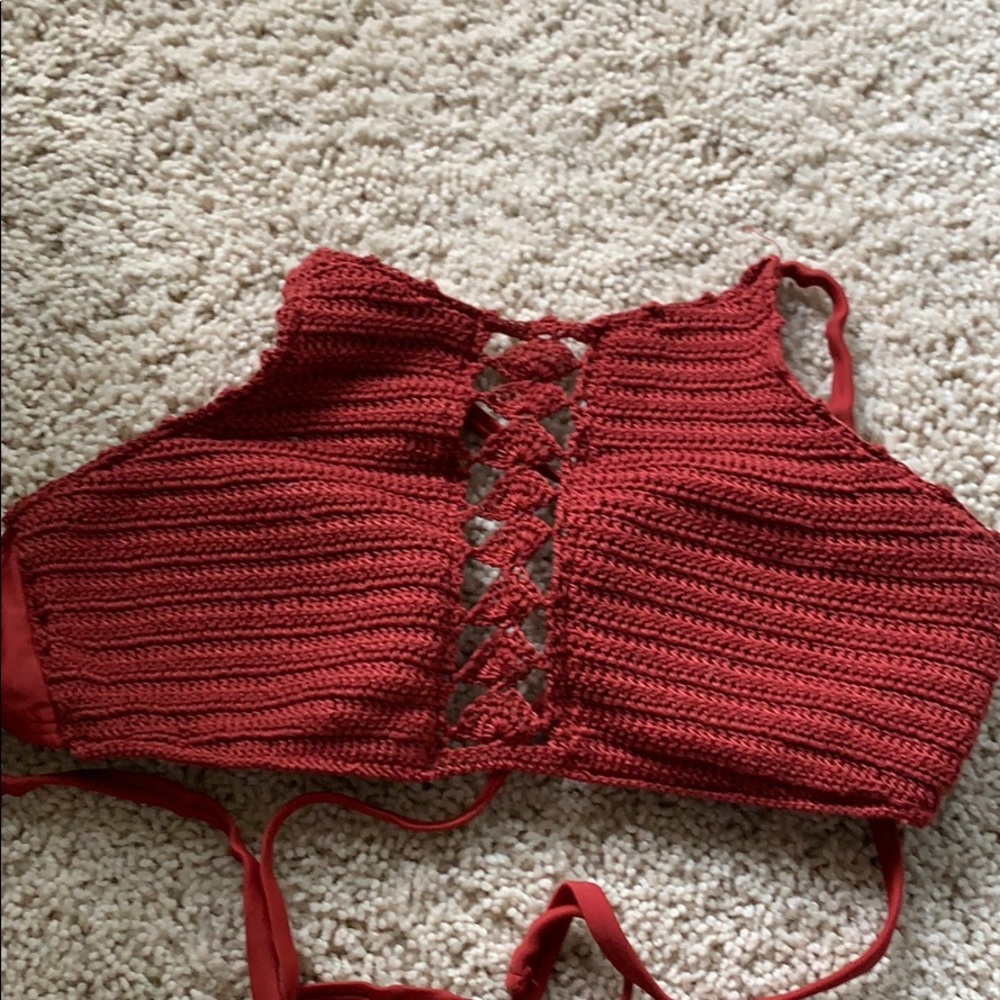 High bathing suit top